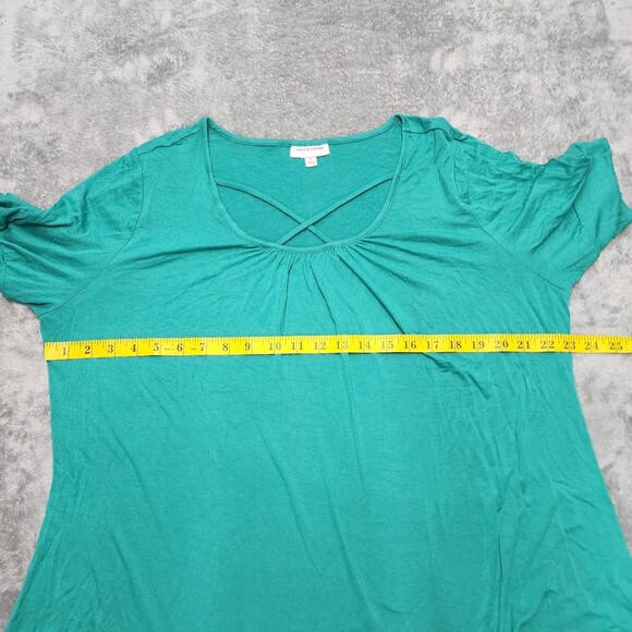 NWT Molly & Isadora Women's Green Top Size 1X - Picture 9 of 10